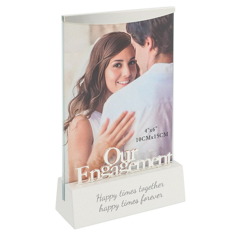 Silver Memories Frame Engaged - Personalised Gift