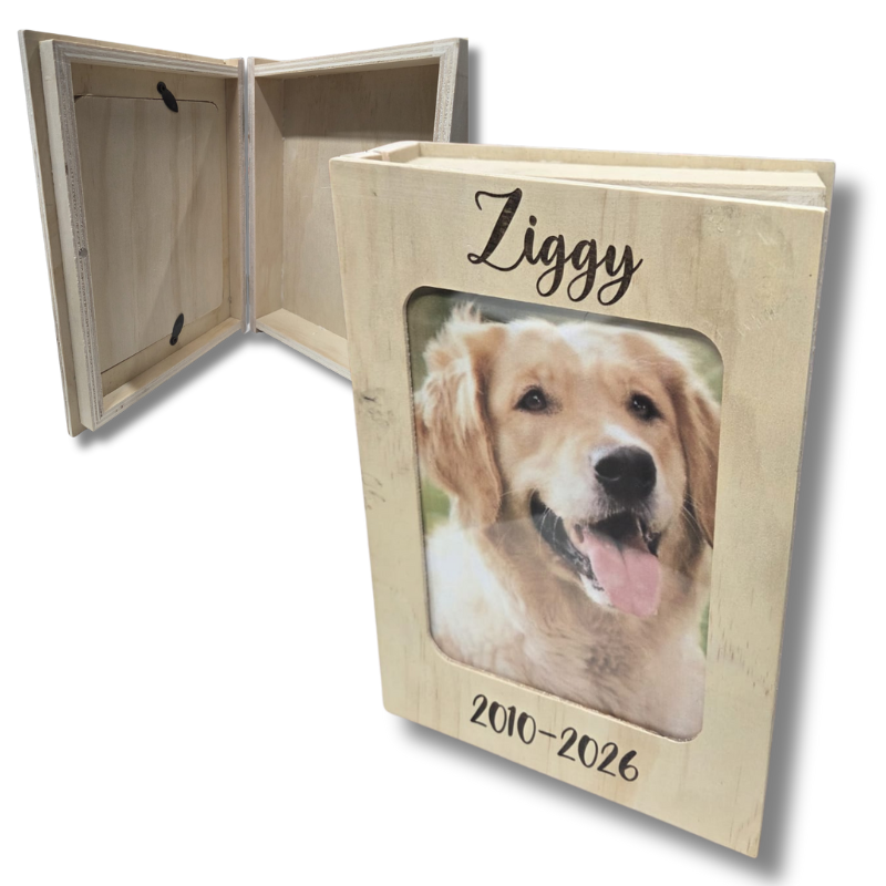 Pet Wooden Frame - Memory Box - Personalised Gift
