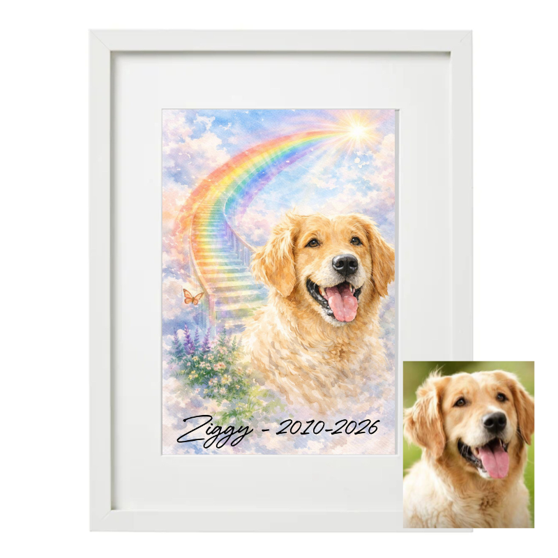 Rainbow Bridge Pet Frame - Personalised Gift