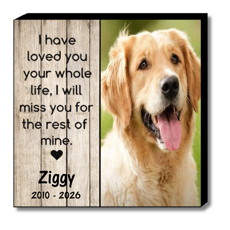 Pet Memorial Photo Block - Personalise It