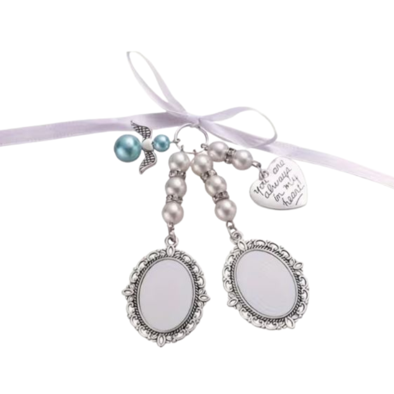 Wedding Bouquet photo Charm - 2 Photos - Personalised Gift
