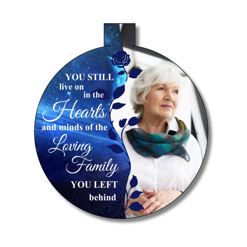 Rose Memorial Photo Decoration - Personalised Gift