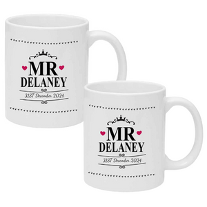 Mr & Mrs Mugs - Personalised Gift