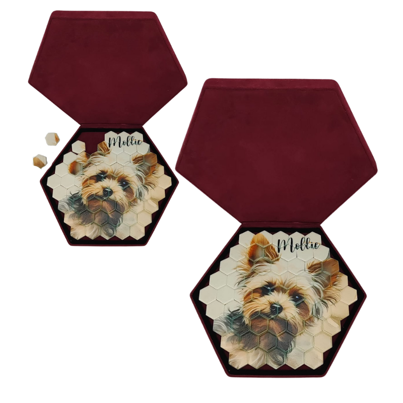 Hexagon Ceramic Tile Puzzle - Personalised Gift
