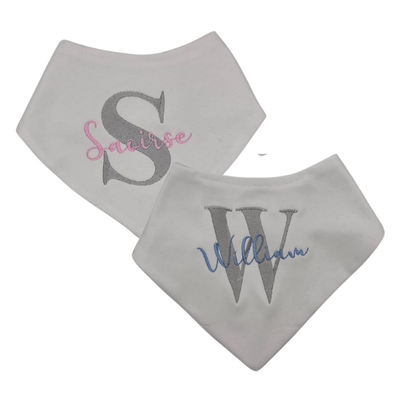 Embroidered Bandana Bib - Personalised Gift