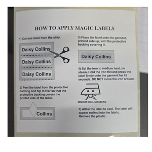 Clothing Name Label