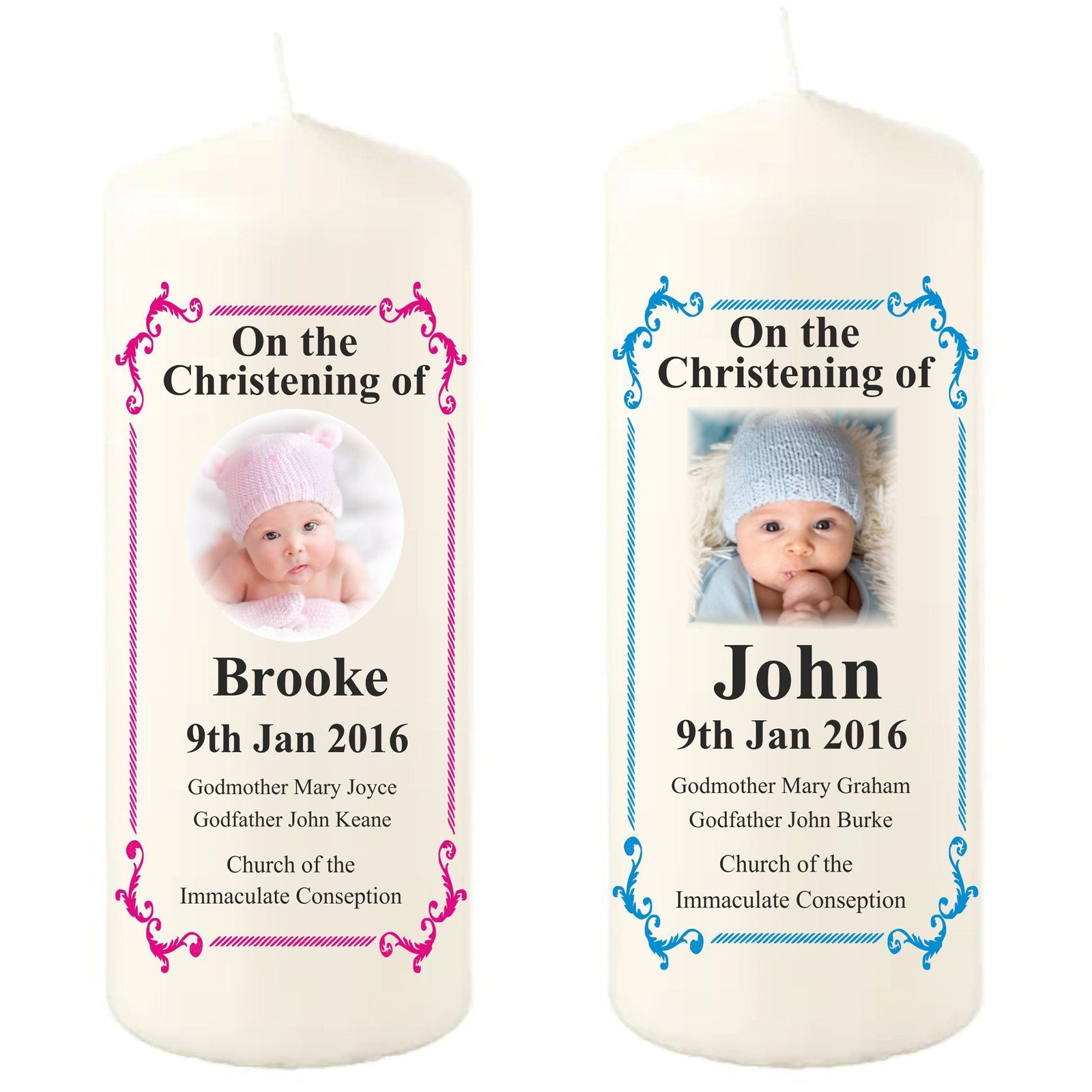 persinalised large candle