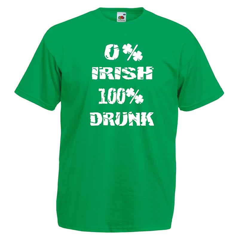 0% Irish T-Shirt Personalised Gift