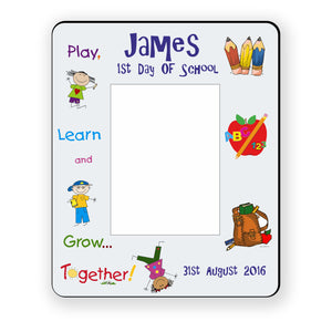 First Day At School Frame, Personalised Gift