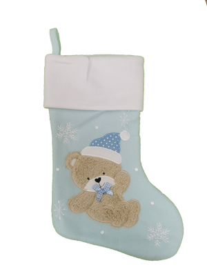 Plush Fluffy Teddy Stockings, Personalised Gift