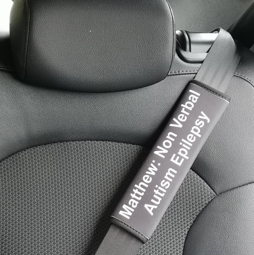 Personalised car best sale seat belt covers
