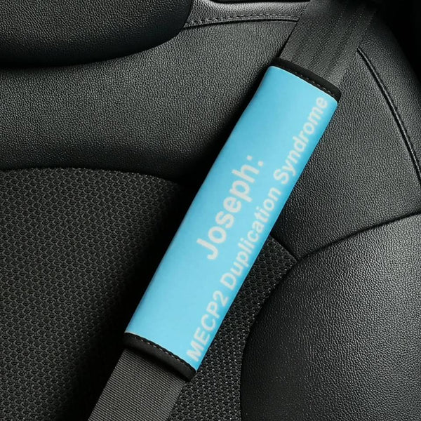 Personalised car seat belt clearance covers