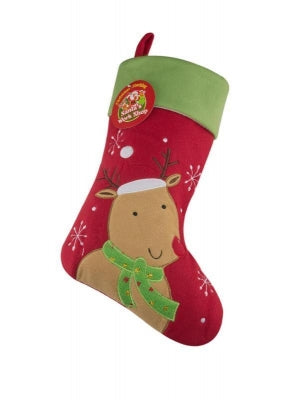 Deluxe Plush Green Top Christmas Stockings, Personalised Gift