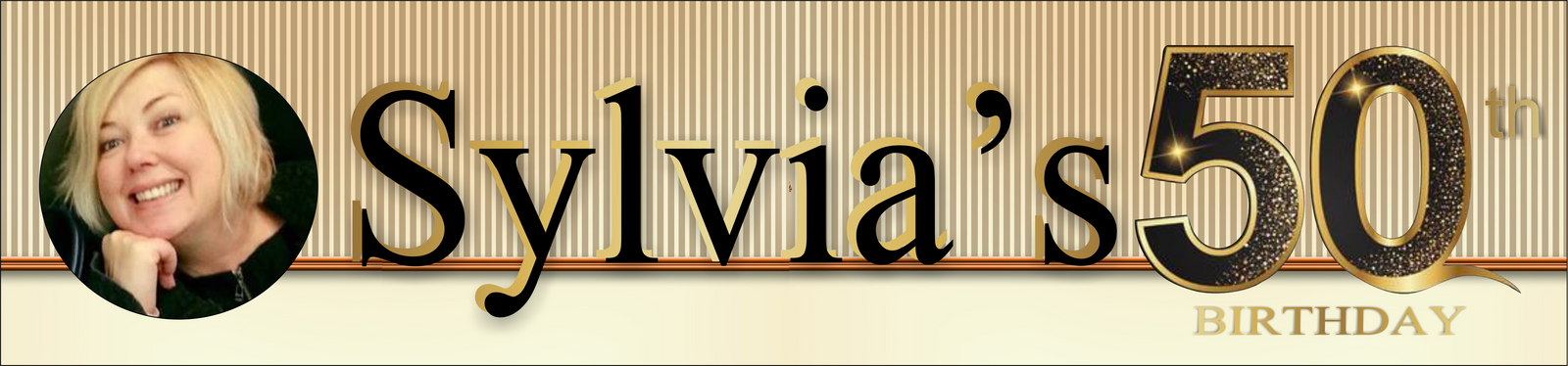 50th Birthday Banner Personalised Gift