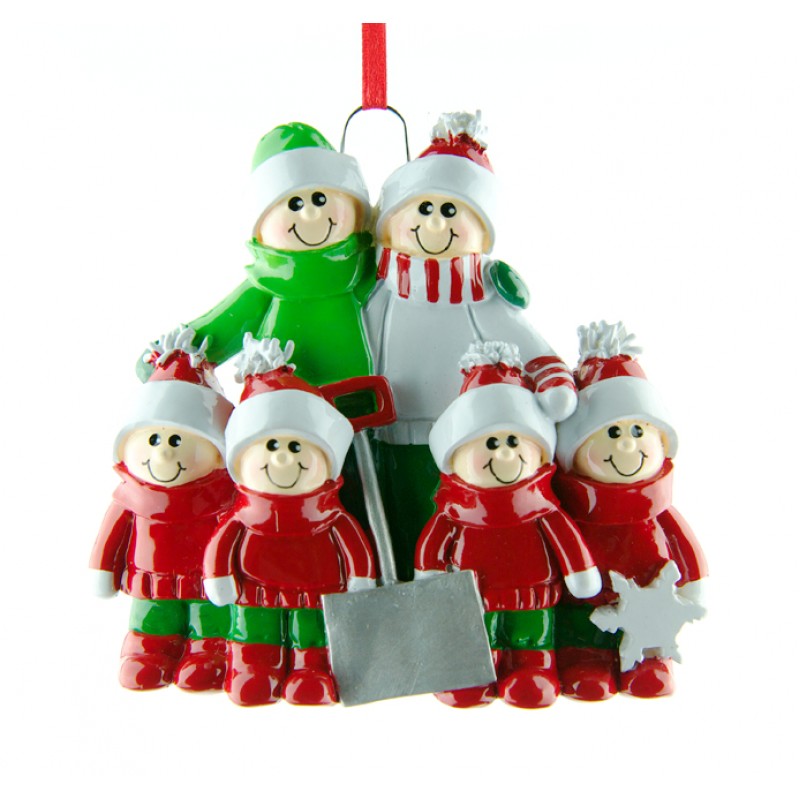 Christmas Decoration Snow Shovel Family (6), Personalised Gift