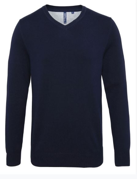 Men's cotton blend v-neck sweater - Personalise It