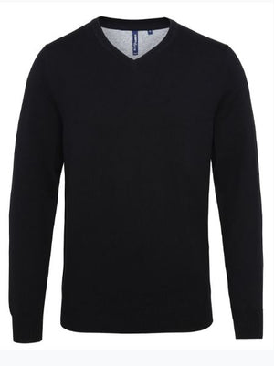 Men's cotton blend v-neck sweater - Personalise It