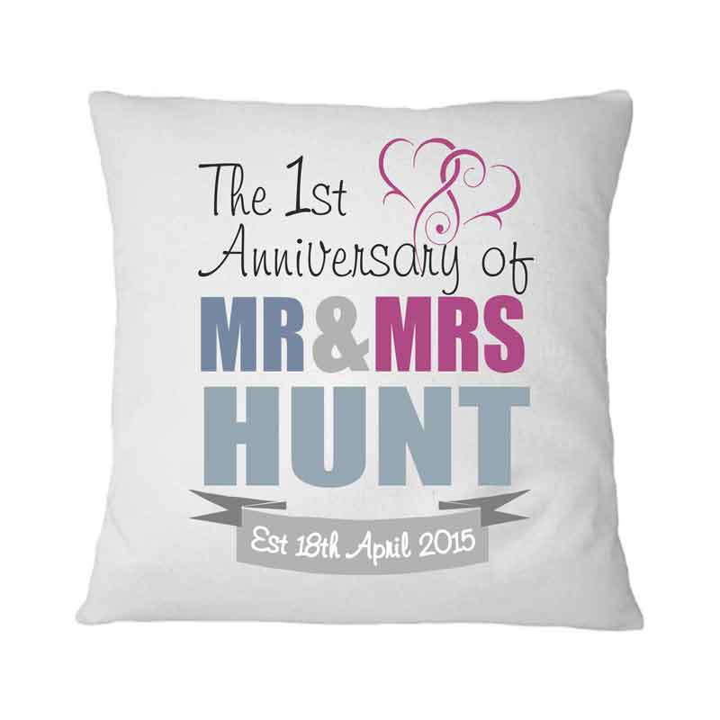 Anniversary Cushion Personalised Gift