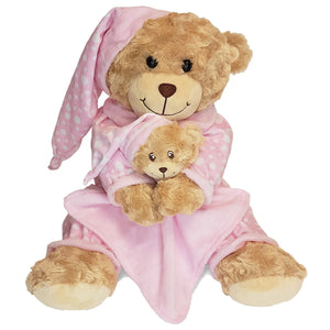 Bedtime Bear With Comforter, Personalised Gift