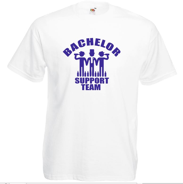 Bachelor Support Team Stag T-Shirt - Personalise It