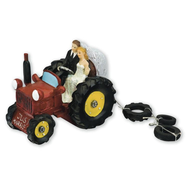 Red Tractor Wedding Cake Toppers, Personalised Gift - Personalise It
