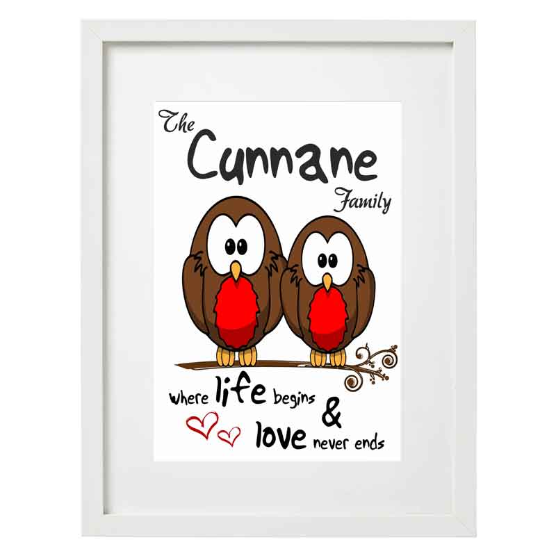 Christmas Couple Frame, Personalised Gift