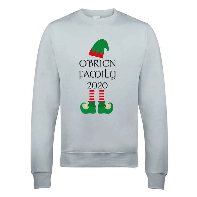 Elf Family Christmas Jumpers, Personalised Gift