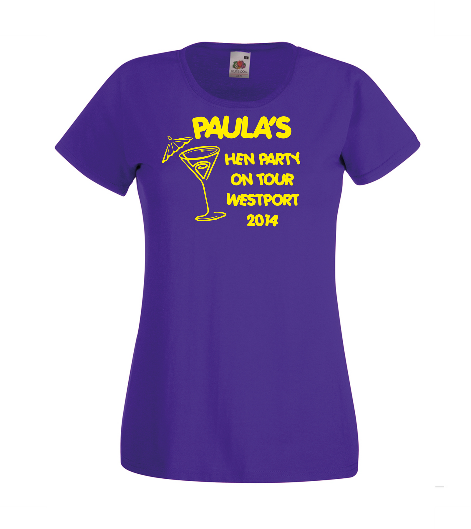 Cocktails Hen T-Shirt - Personalise It