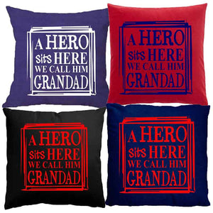 Grandad Sits Here Cushion, Personalised Gift