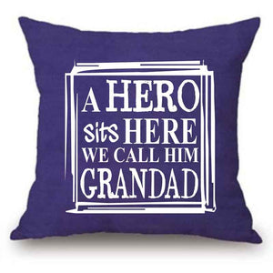 Grandad Sits Here Cushion, Personalised Gift