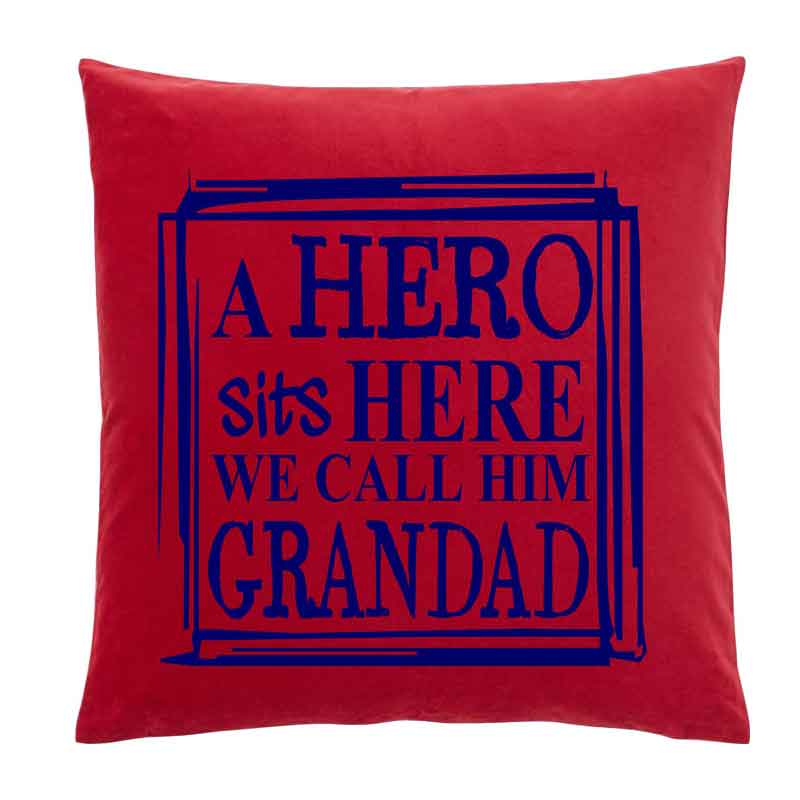 Grandad Sits Here Cushion, Personalised Gift