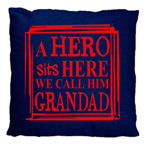 Grandad Sits Here Cushion, Personalised Gift