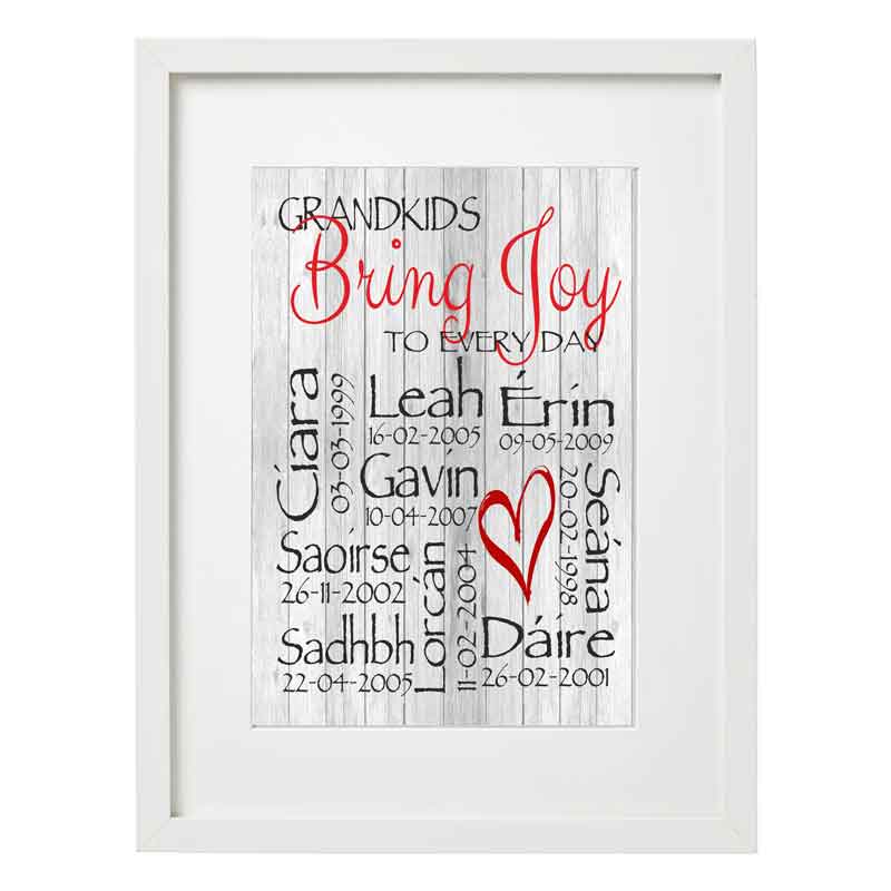 Grandkids Frame, Personalised Gift