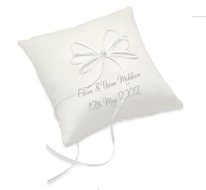 Wedding ring cushions personalised shop