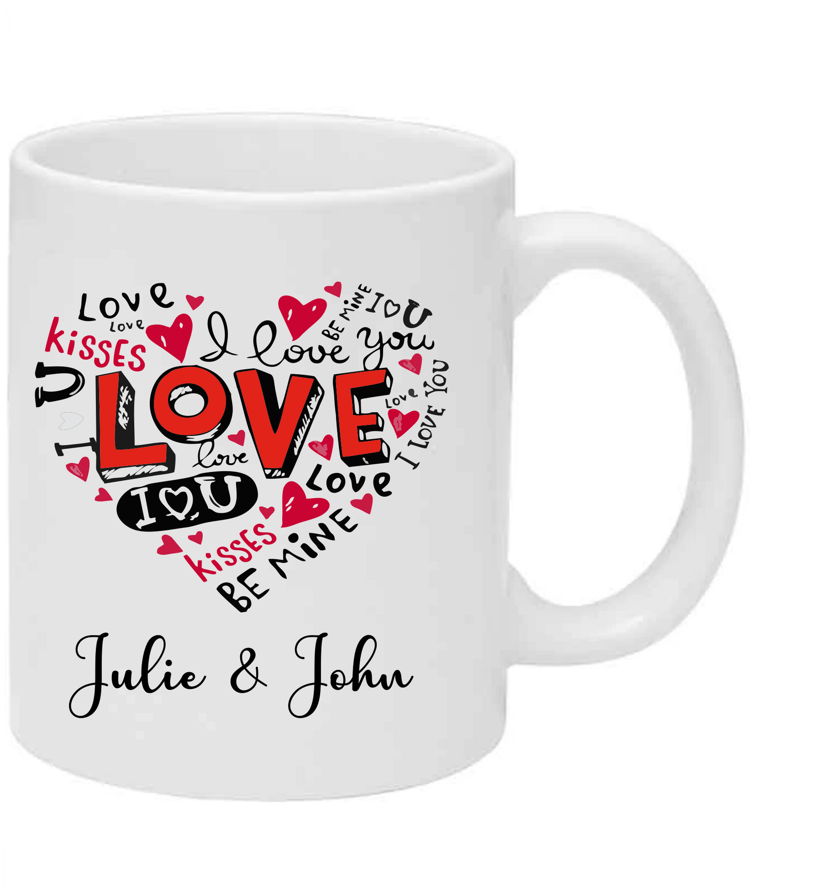 Love Valentines Mug, Personalised Gift