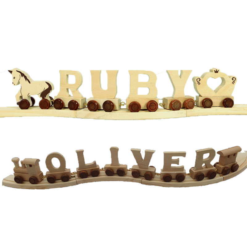 Wooden Train and Track, Personalised Gift - Personalise It
