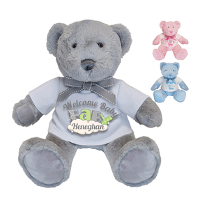 Super Soft Teddy In White T-Shirt, Personalised Gift