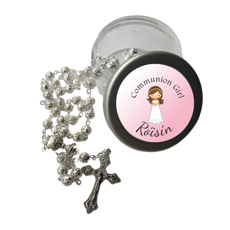 Metal Filigree Rosary Beads, Personalised gift