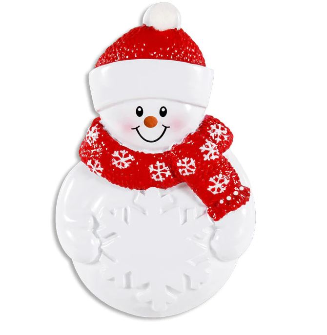 Snowman Christmas Decoration, Personalised Gift