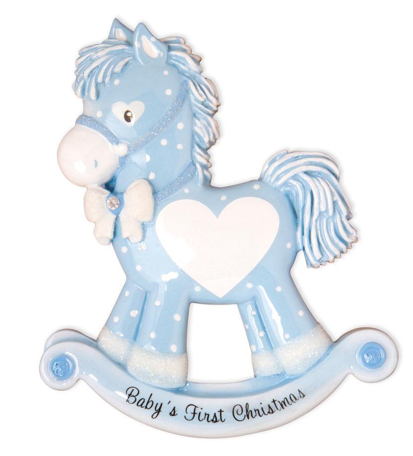 Baby's First Christmas Decoration, Rocking Horse - Personalise It