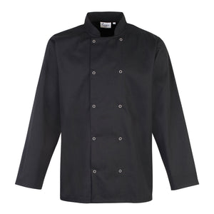 Studded Front Long Sleeve Chef Jacket, Personalise Gift