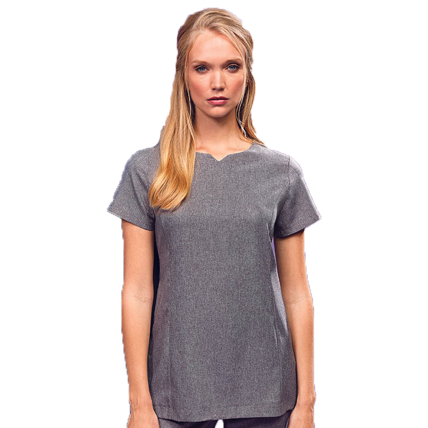 Viola Linen Look cut neck beauty tunic, Personalised Gift