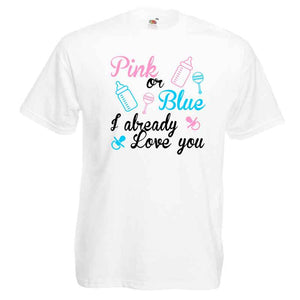 Pink or Blue? Gender Reveal T-Shirt, Personalised Gift