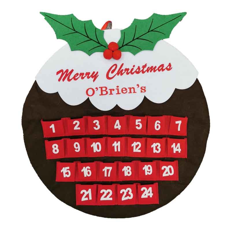 Pudding Advent Calendar, Personalised Gift