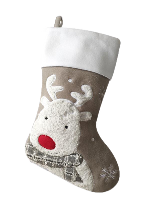 Deluxe Silver Fluffy Christmas Stockings, Personalised Gift