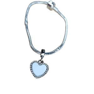 Heart Bracelet Charm, Personalised Gift