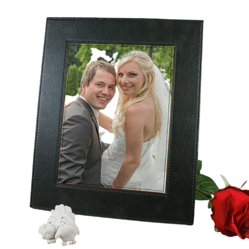 Faux Leather Picture Frame, Personalised Gift