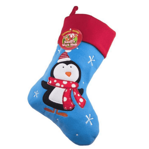Personalised Plush Blue Christmas Stockings, Personalised Gift