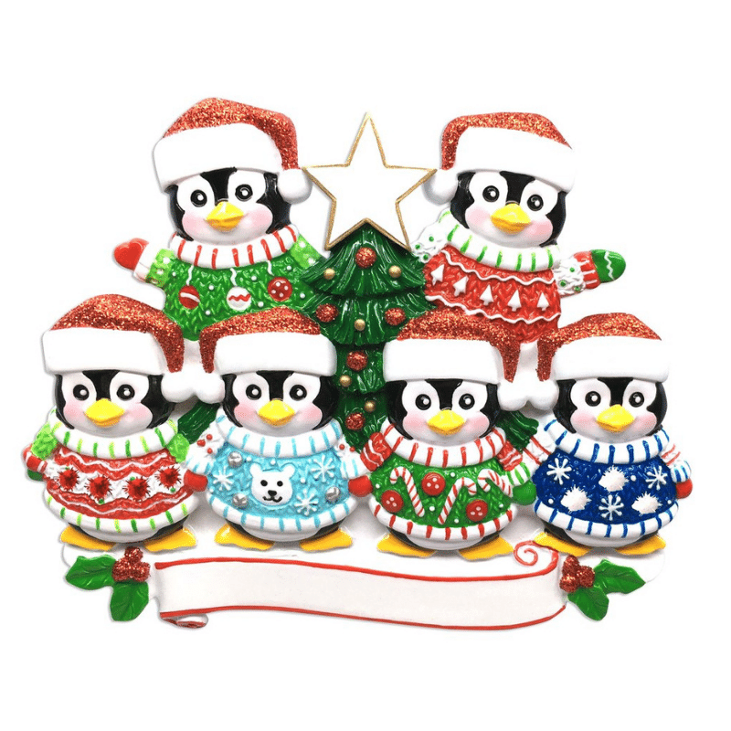 Ugly Sweater Family (6) Decoration, Personalised Gift