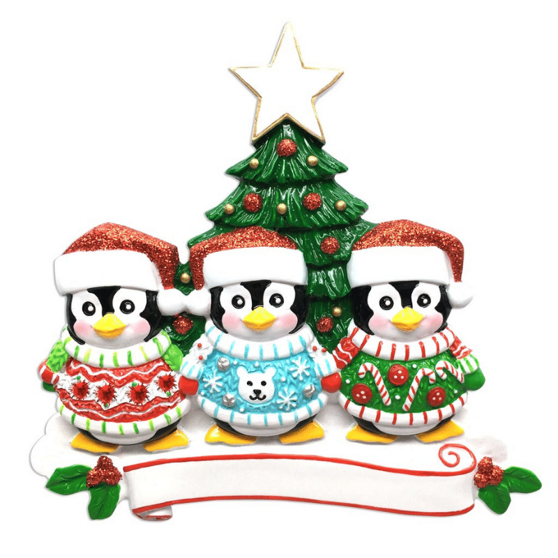 Ugly Sweater Family (3) Decoration, Personalised Gift
